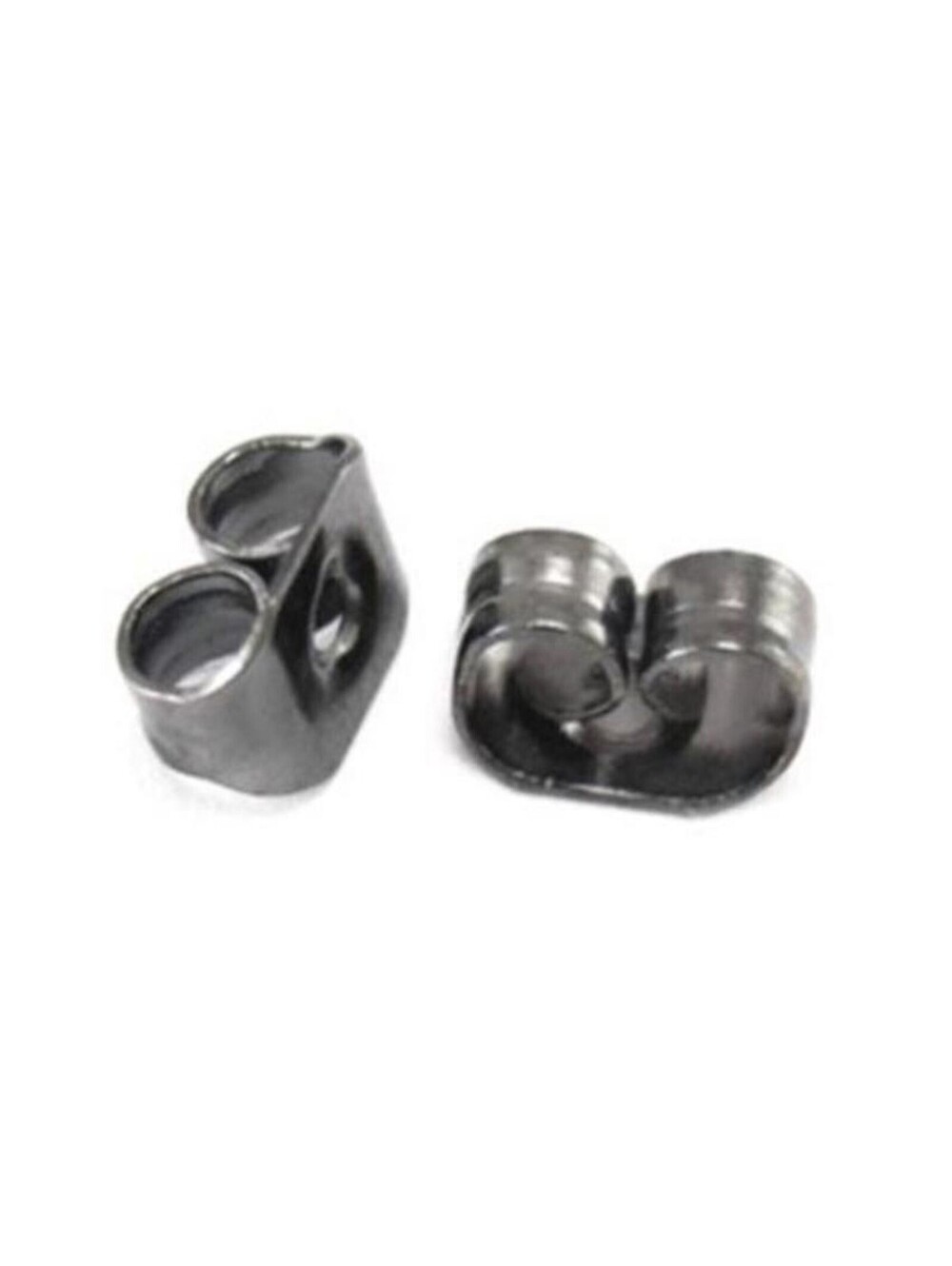 Gunmetal Black Earnuts Earring Backs Findings 20 pcs